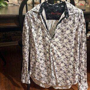 Robert Graham Monochrome Floral Shirt
